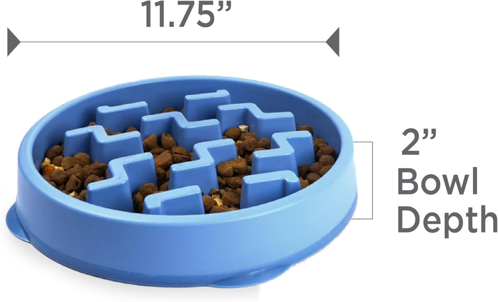 Outward Hound Fun Feeder Slo Bowl – Large 4‑Cup Capacity,Slow Feeding,Medium to Large Dogs,Non‑Slip,Orange,Swirl Pattern,(Pack of 6)
