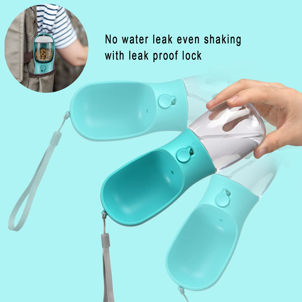 Cibaabo Dog Water Bottle with Food Container, Travel Puppy Water Bowl, Portable Pet Dispenser, Dog Gift Stuff Accessories Items, Puppy Essentials Necessities for Yorkie Cat Walking and Hiking