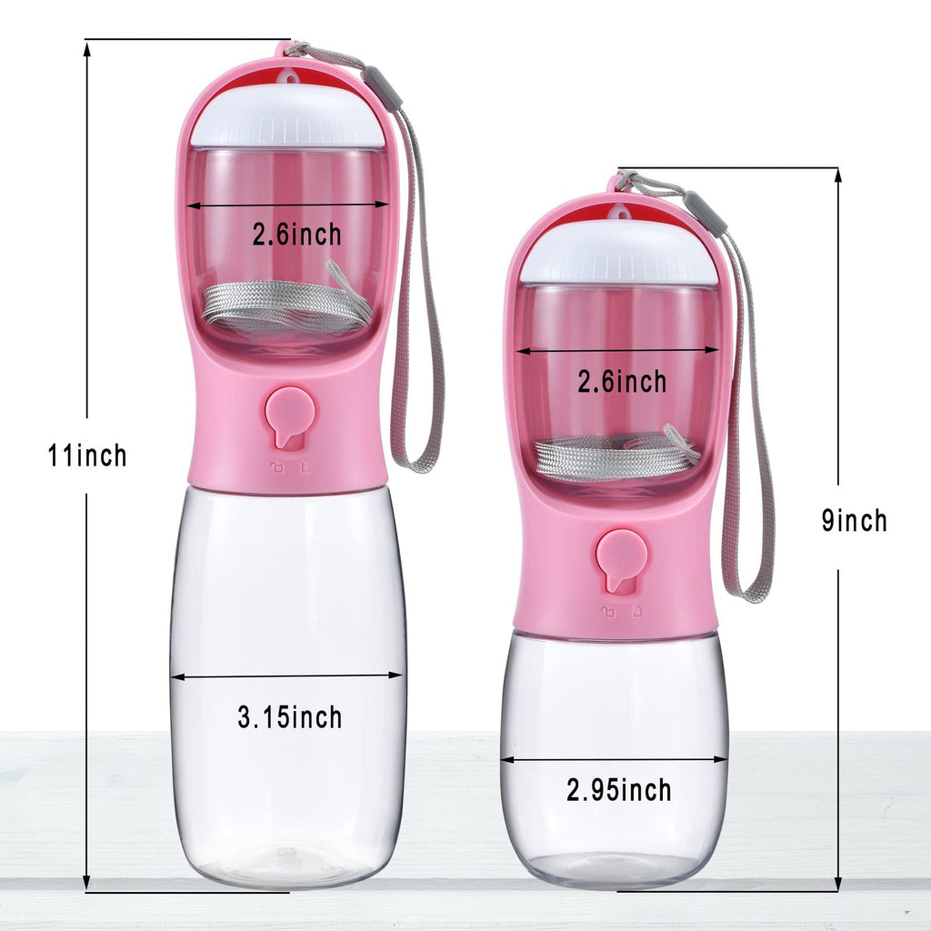 Cibaabo Dog Water Bottle with Food Container, Travel Puppy Water Bowl, Portable Pet Dispenser, Dog Gift Stuff Accessories Items, Puppy Essentials Necessities for Yorkie Cat Walking and Hiking