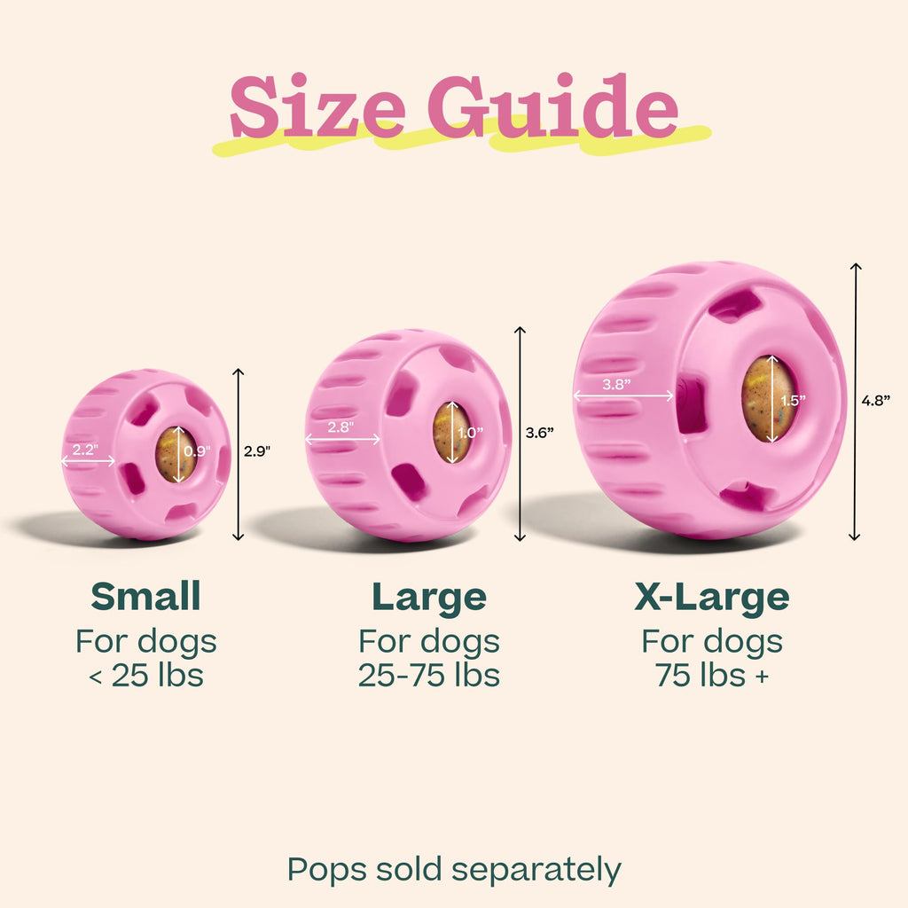 WOOF Pupsicle - Long-Lasting Interactive Dog Ball Toy to Keep Your Pup Busy and Distracted - Safe for Dogs - Low-Mess Design - Dog Toys for Small Dogs 10-25 lbs