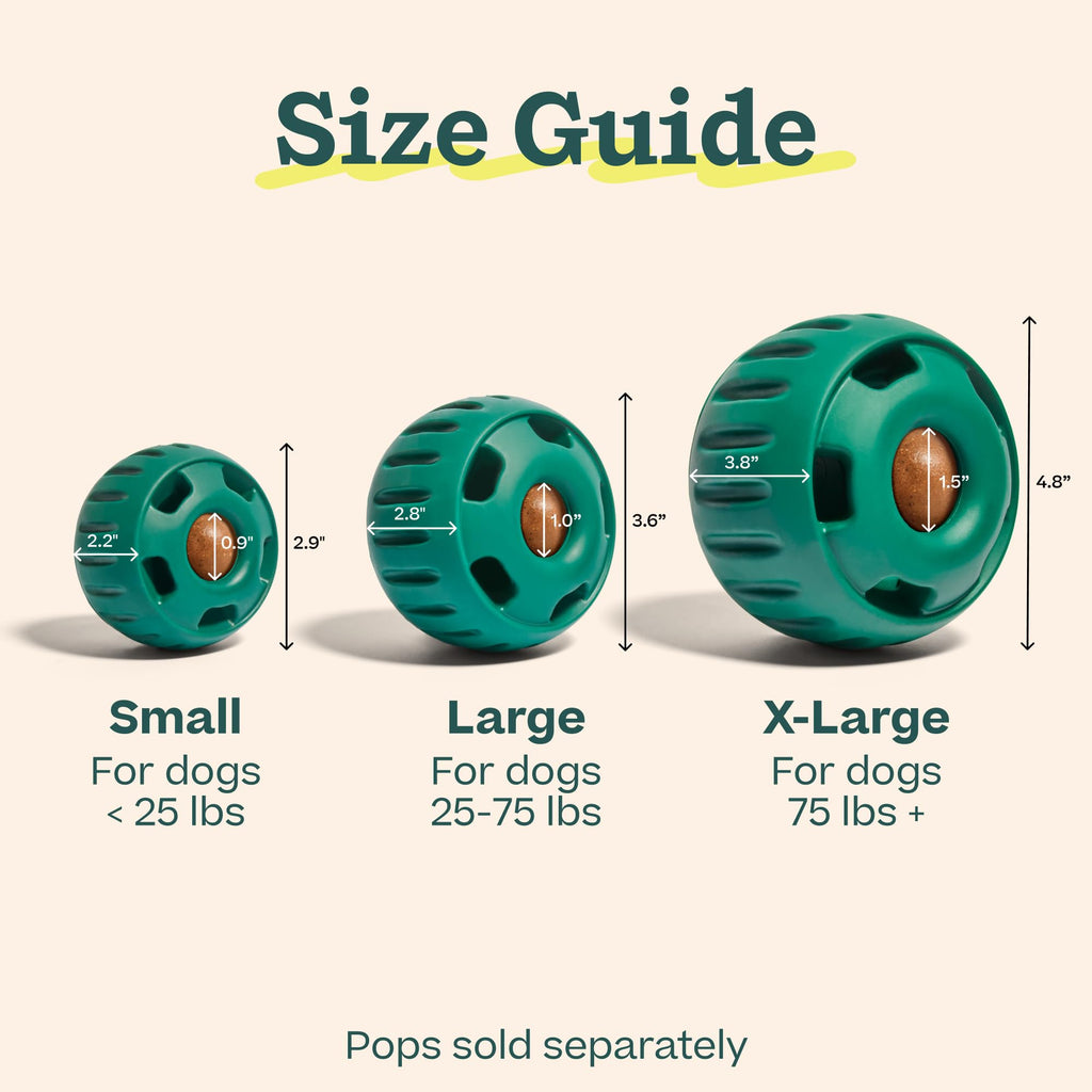 WOOF Pupsicle - Long-Lasting Interactive Dog Ball Toy to Keep Your Pup Busy and Distracted - Safe for Dogs - Low-Mess Design - Dog Toys for Small Dogs 10-25 lbs