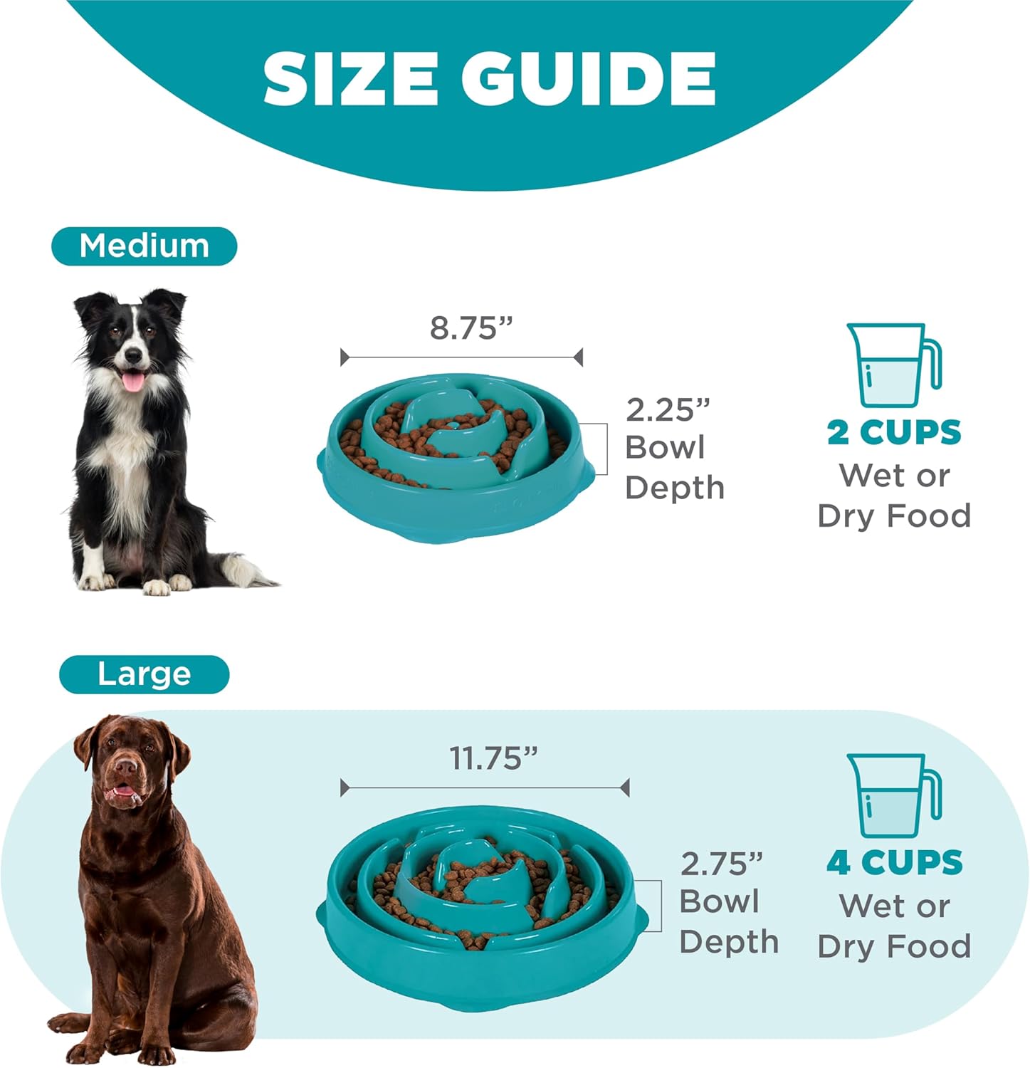 Outward Hound Fun Feeder Slo Bowl – Large 4‑Cup Capacity,Slow Feeding,Medium to Large Dogs,Non‑Slip,Orange,Swirl Pattern,(Pack of 6)