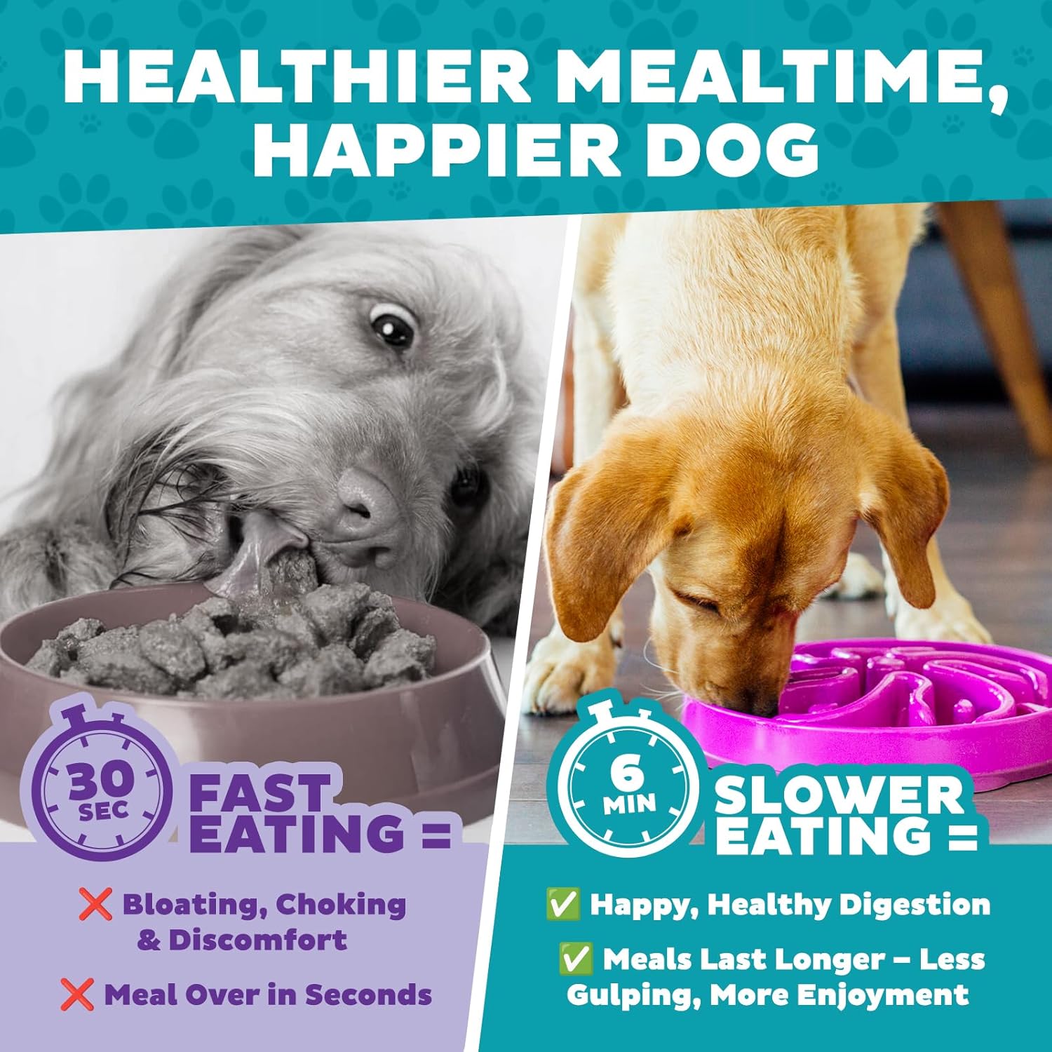 Outward Hound Fun Feeder Slo Bowl – Large 4‑Cup Capacity,Slow Feeding,Medium to Large Dogs,Non‑Slip,Orange,Swirl Pattern,(Pack of 6)