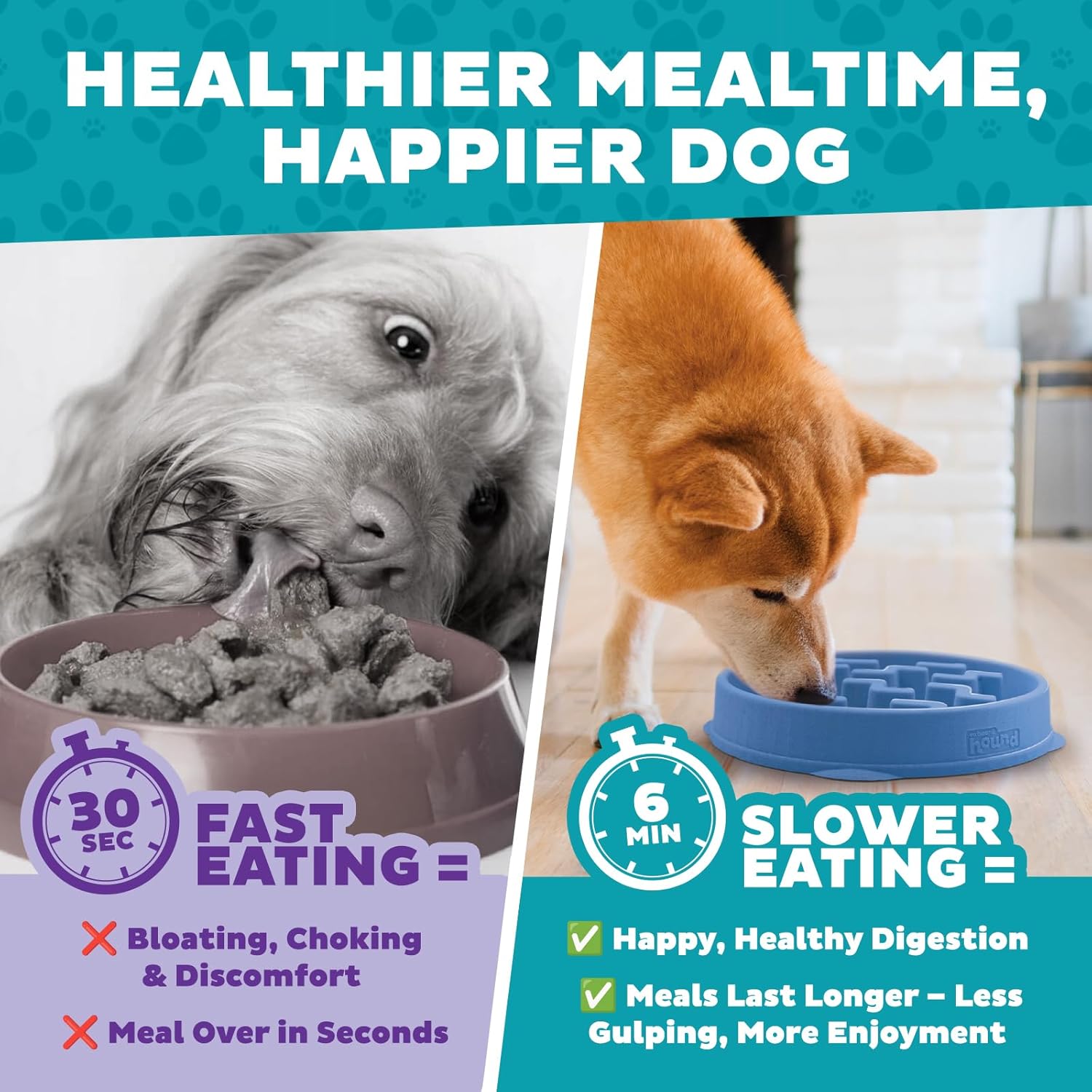 Outward Hound Fun Feeder Slo Bowl – Large 4‑Cup Capacity,Slow Feeding,Medium to Large Dogs,Non‑Slip,Orange,Swirl Pattern,(Pack of 6)