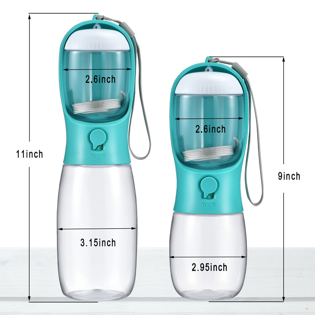 Cibaabo Dog Water Bottle with Food Container, Travel Puppy Water Bowl, Portable Pet Dispenser, Dog Gift Stuff Accessories Items, Puppy Essentials Necessities for Yorkie Cat Walking and Hiking