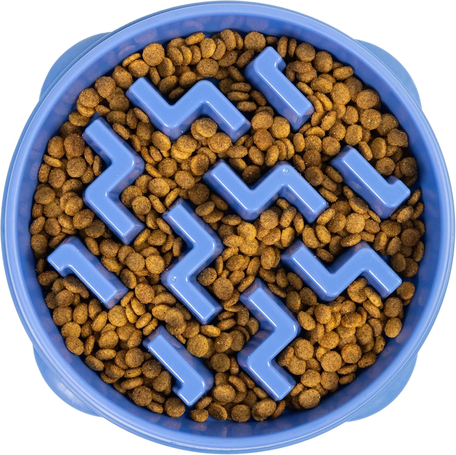 Outward Hound Fun Feeder Slo Bowl – Large 4‑Cup Capacity,Slow Feeding,Medium to Large Dogs,Non‑Slip,Orange,Swirl Pattern,(Pack of 6)
