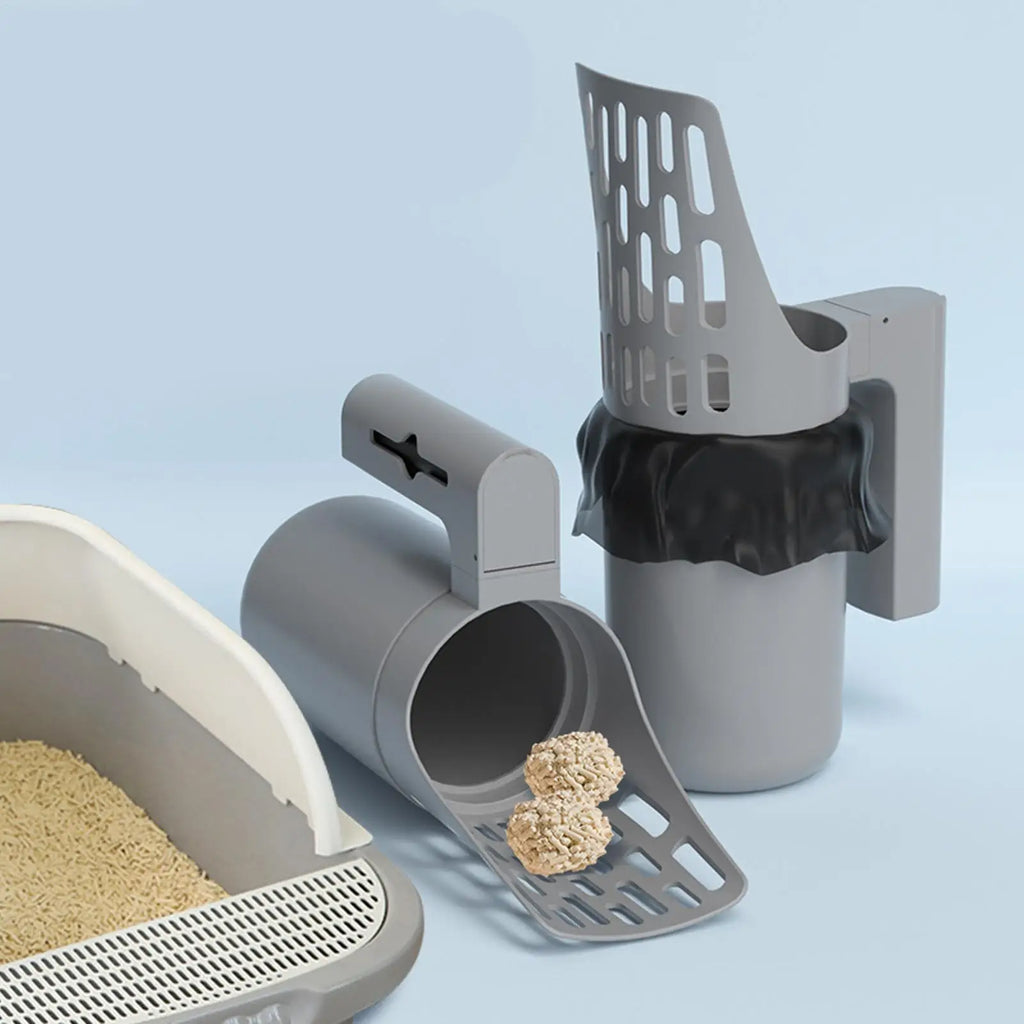 Cat Litter Scooper Cat Litter Scooper with Holder Poop Shovel Large Capacity Portable Pet Supplies Trash Can for Men Women Home
