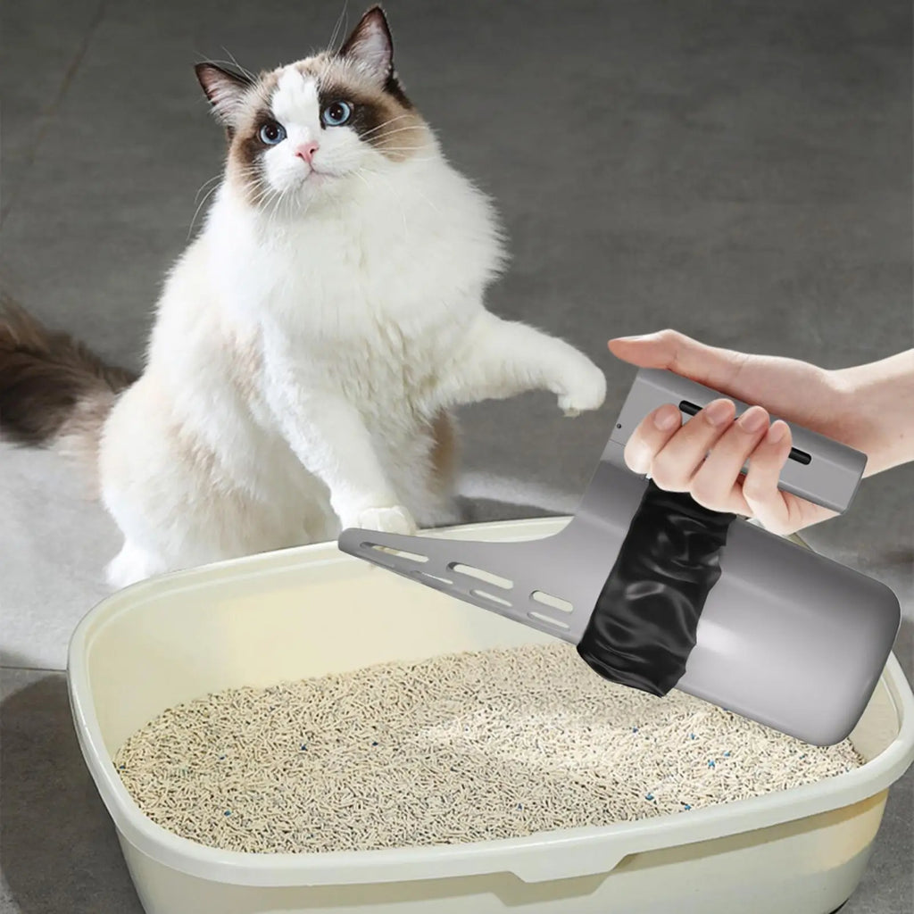 Cat Litter Scooper Cat Litter Scooper with Holder Poop Shovel Large Capacity Portable Pet Supplies Trash Can for Men Women Home