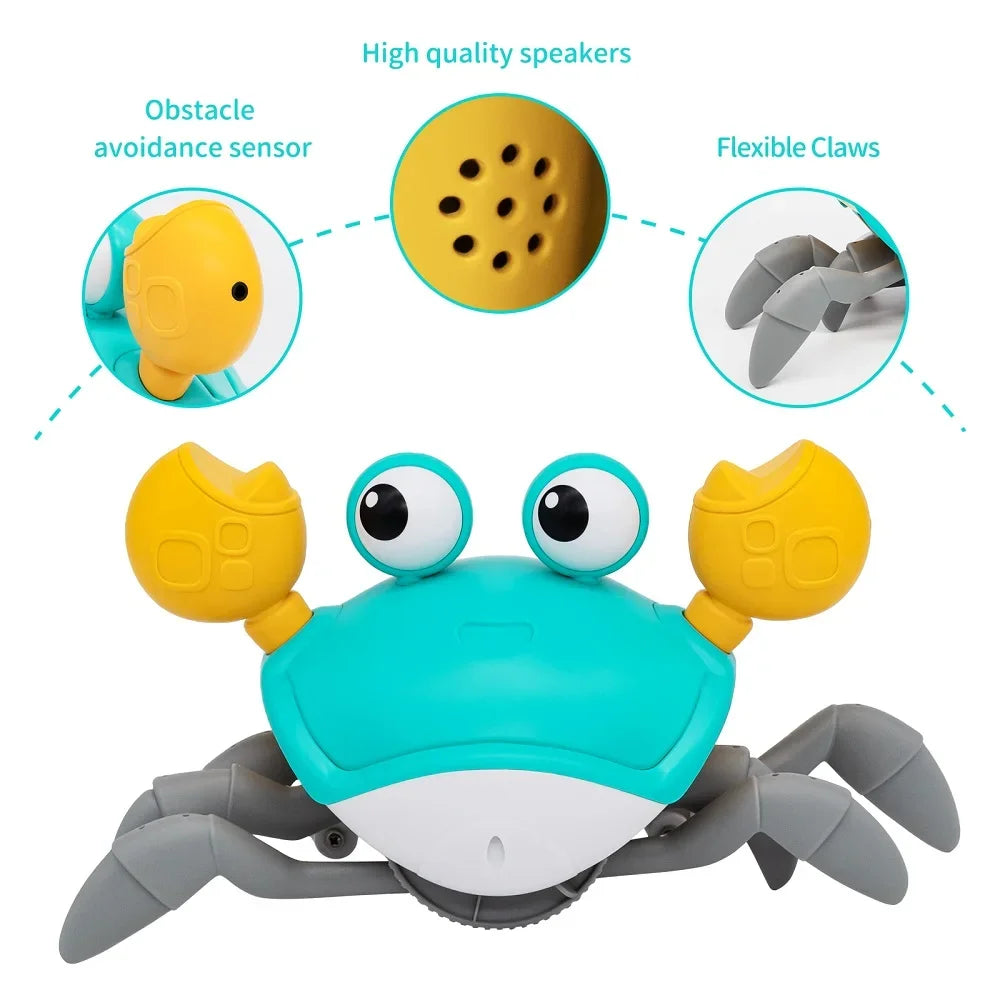 Dancing Crab Run Away Toy for Babies Crawling Interactive Escape Crabs kids electronic toys Birthday Christmas Gift No Battery