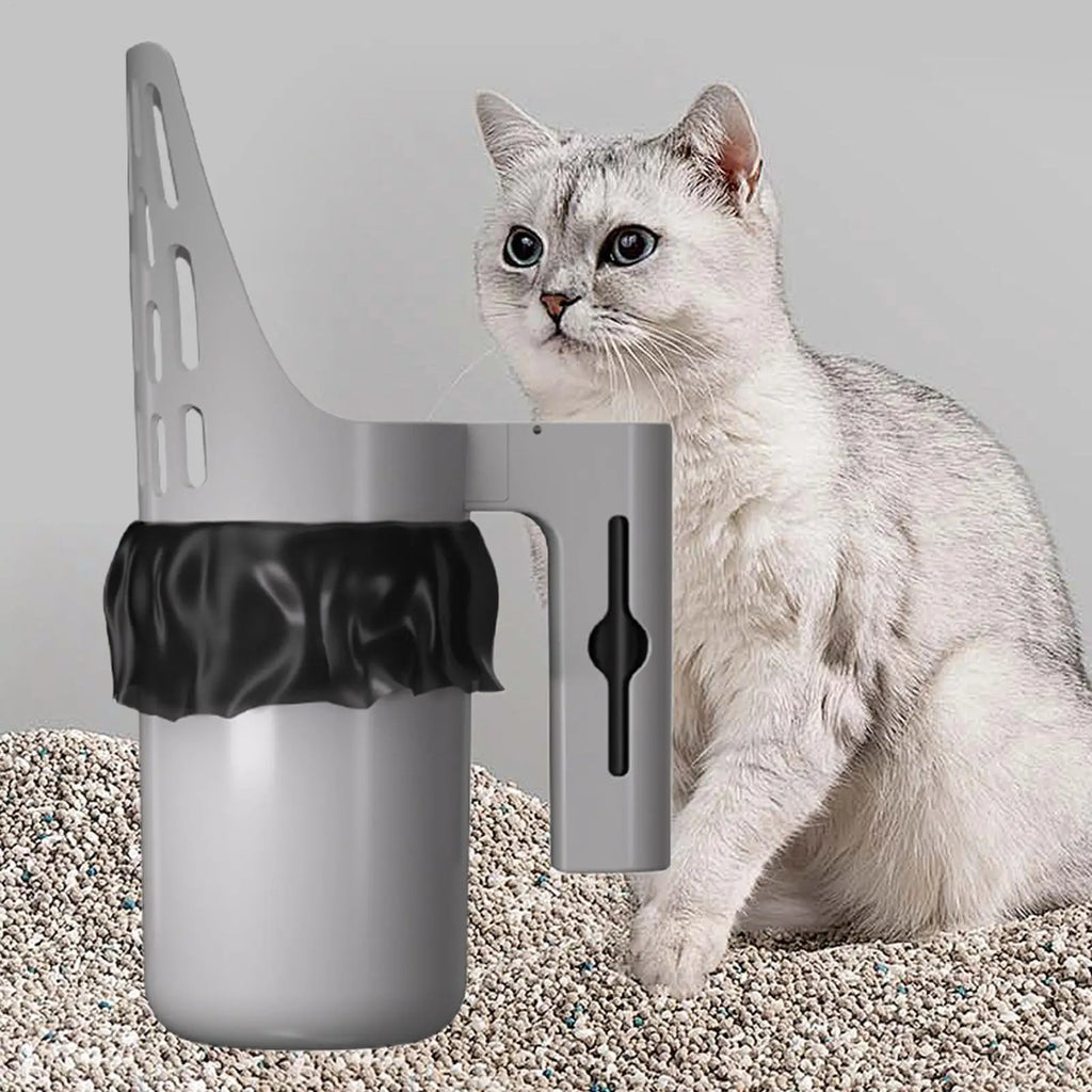 Cat Litter Scooper Cat Litter Scooper with Holder Poop Shovel Large Capacity Portable Pet Supplies Trash Can for Men Women Home