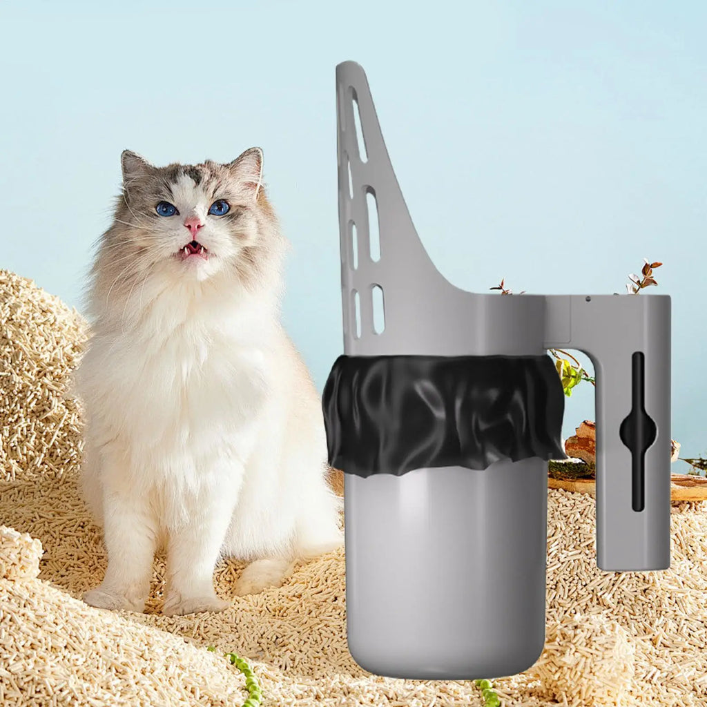 Cat Litter Scooper Cat Litter Scooper with Holder Poop Shovel Large Capacity Portable Pet Supplies Trash Can for Men Women Home