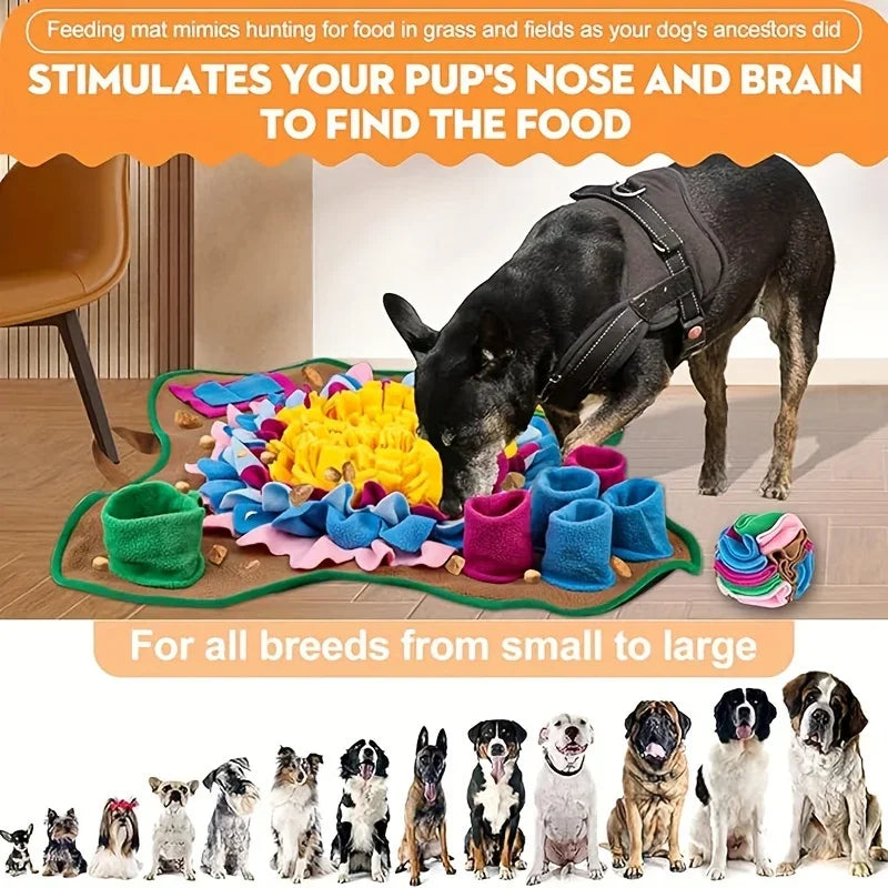 Pet Sniffing Training Mat Blanket Eco-friendlyTraining Mat Dogs Cats Educational Stress Relief Bite Resistant Slow Food Pets