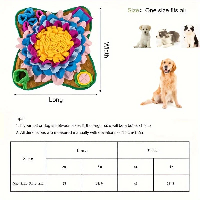 Pet Sniffing Training Mat Blanket Eco-friendlyTraining Mat Dogs Cats Educational Stress Relief Bite Resistant Slow Food Pets