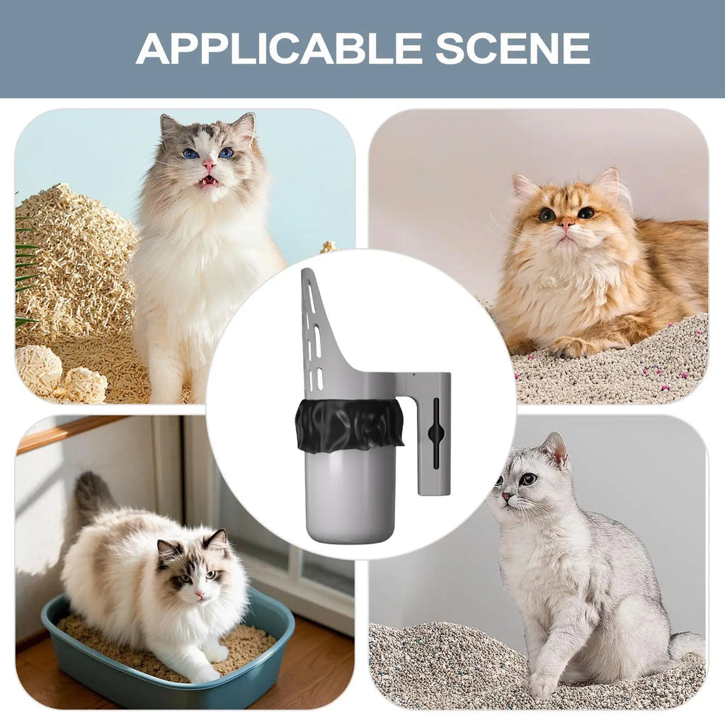 Cat Litter Scooper Cat Litter Scooper with Holder Poop Shovel Large Capacity Portable Pet Supplies Trash Can for Men Women Home