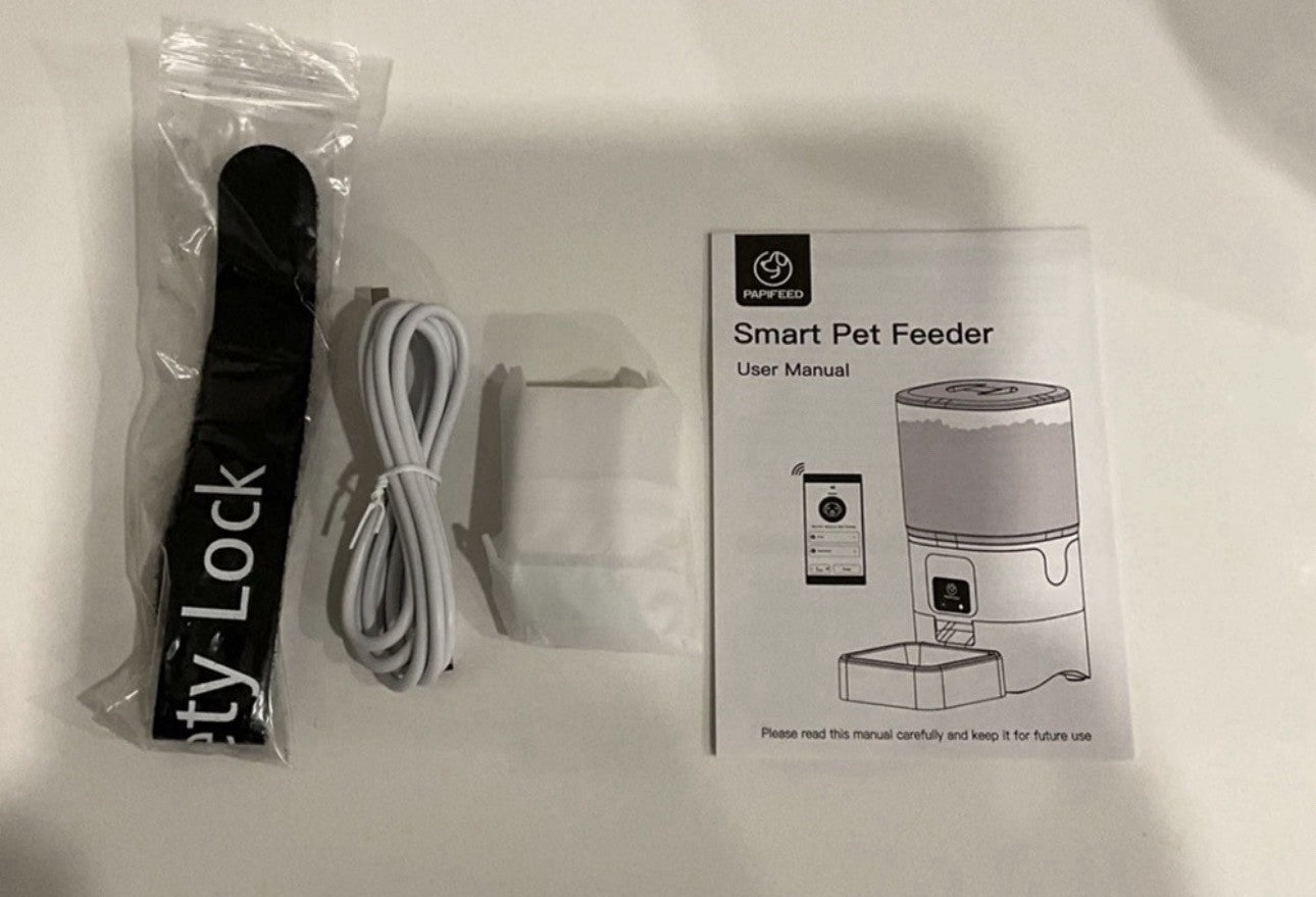 Large 6L SMART Automatic pet Feeder  & Stainless Steel Bowl - WIFI , Dog & Cat