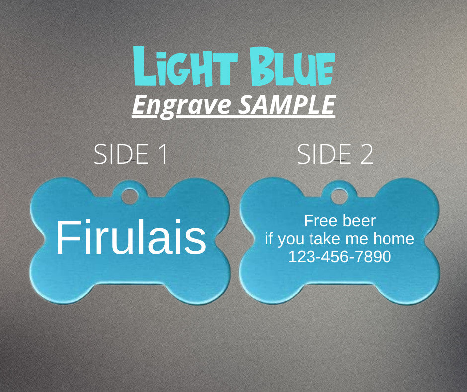 LASER ENGRAVED PERSONALIZED PET TAG ID DOG CAT NAME TAGS DOUBLE SIDE