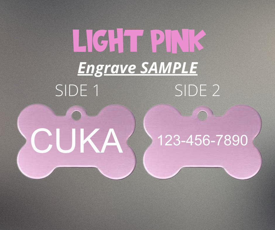 LASER ENGRAVED PERSONALIZED PET TAG ID DOG CAT NAME TAGS DOUBLE SIDE