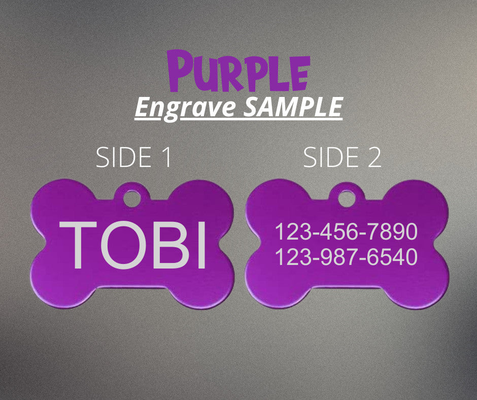 LASER ENGRAVED PERSONALIZED PET TAG ID DOG CAT NAME TAGS DOUBLE SIDE