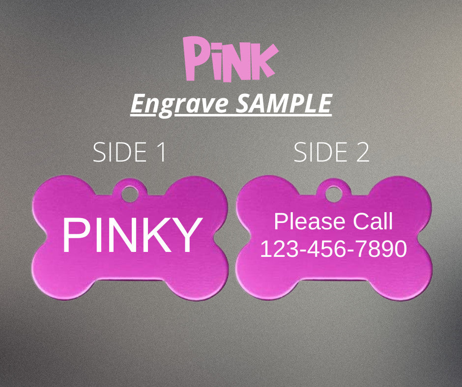LASER ENGRAVED PERSONALIZED PET TAG ID DOG CAT NAME TAGS DOUBLE SIDE