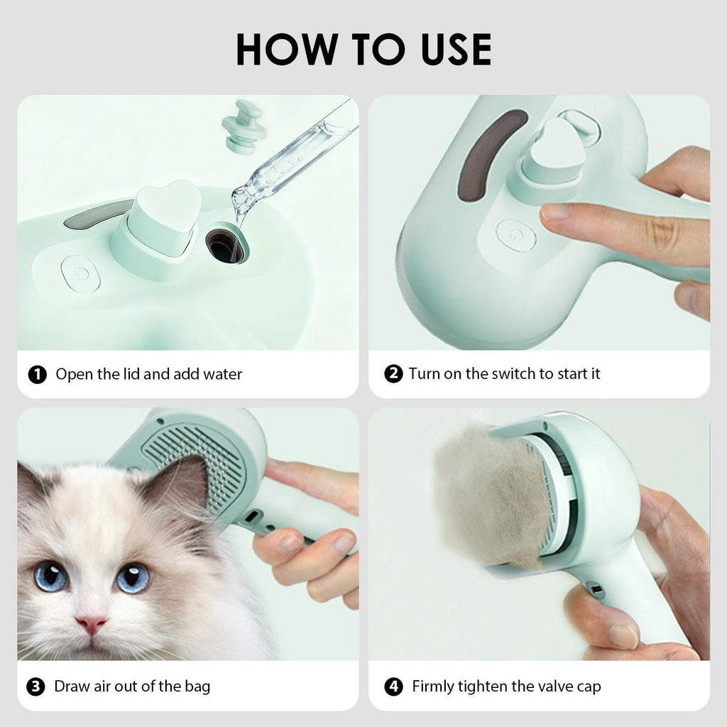 Pets Hair Grooming Massage Deshedding Cleaning Brush & Hair Remover Dog Cat Comb