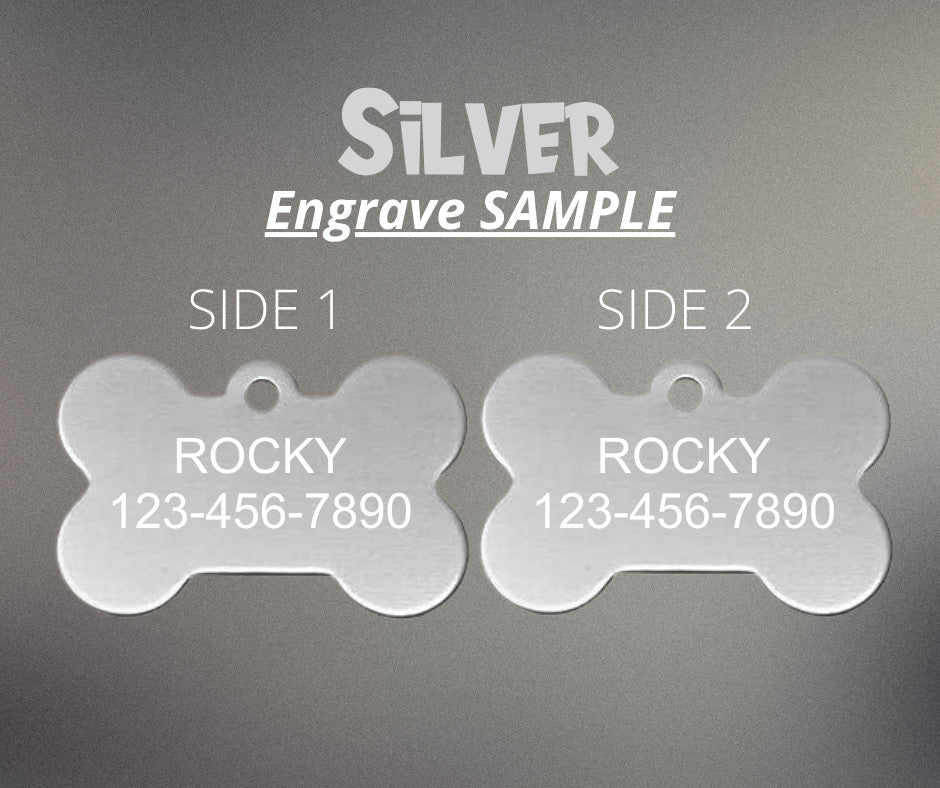 LASER ENGRAVED PERSONALIZED PET TAG ID DOG CAT NAME TAGS DOUBLE SIDE