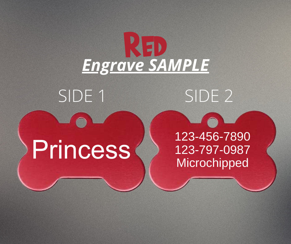 LASER ENGRAVED PERSONALIZED PET TAG ID DOG CAT NAME TAGS DOUBLE SIDE