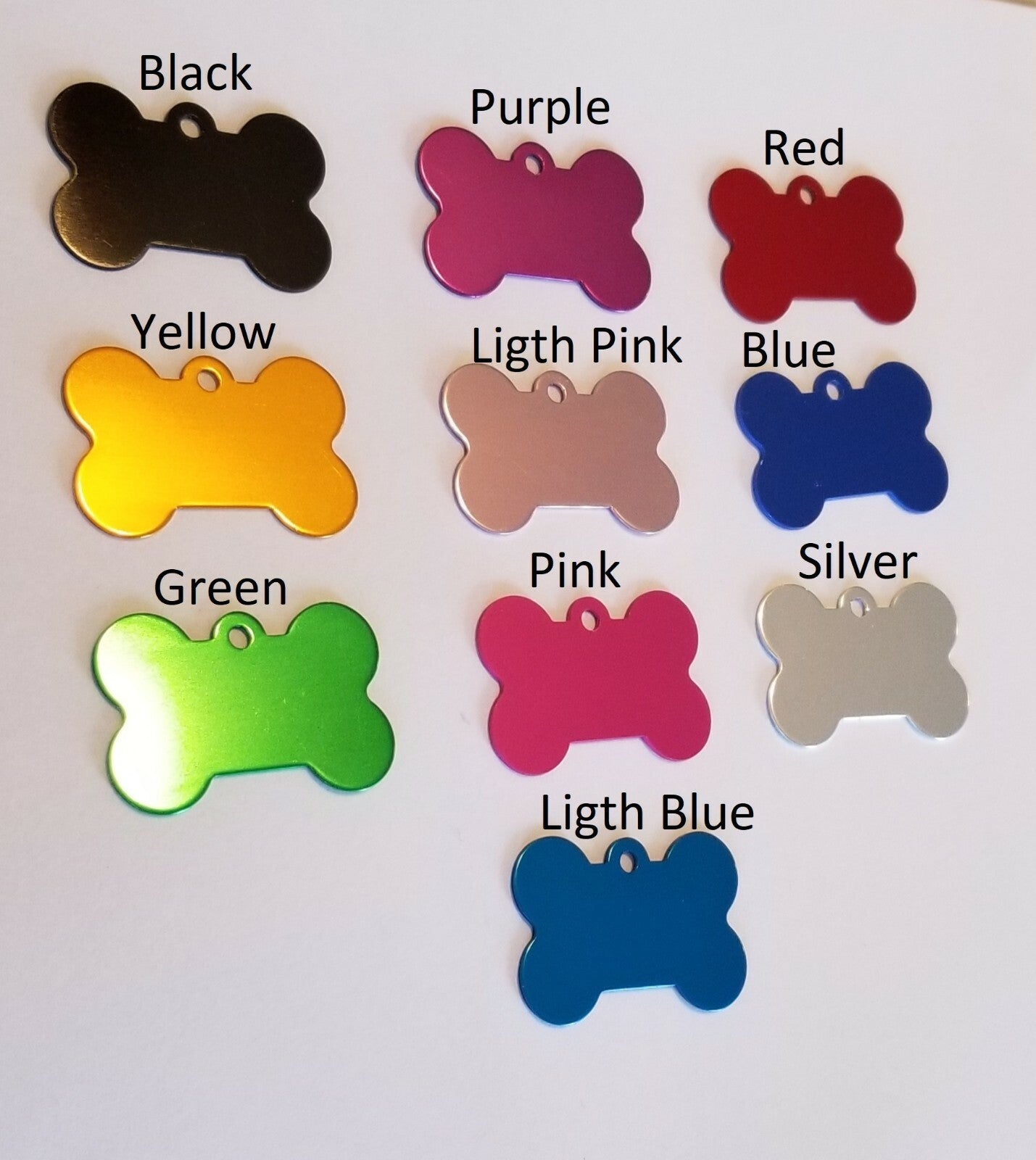 LASER ENGRAVED PERSONALIZED PET TAG ID DOG CAT NAME TAGS DOUBLE SIDE