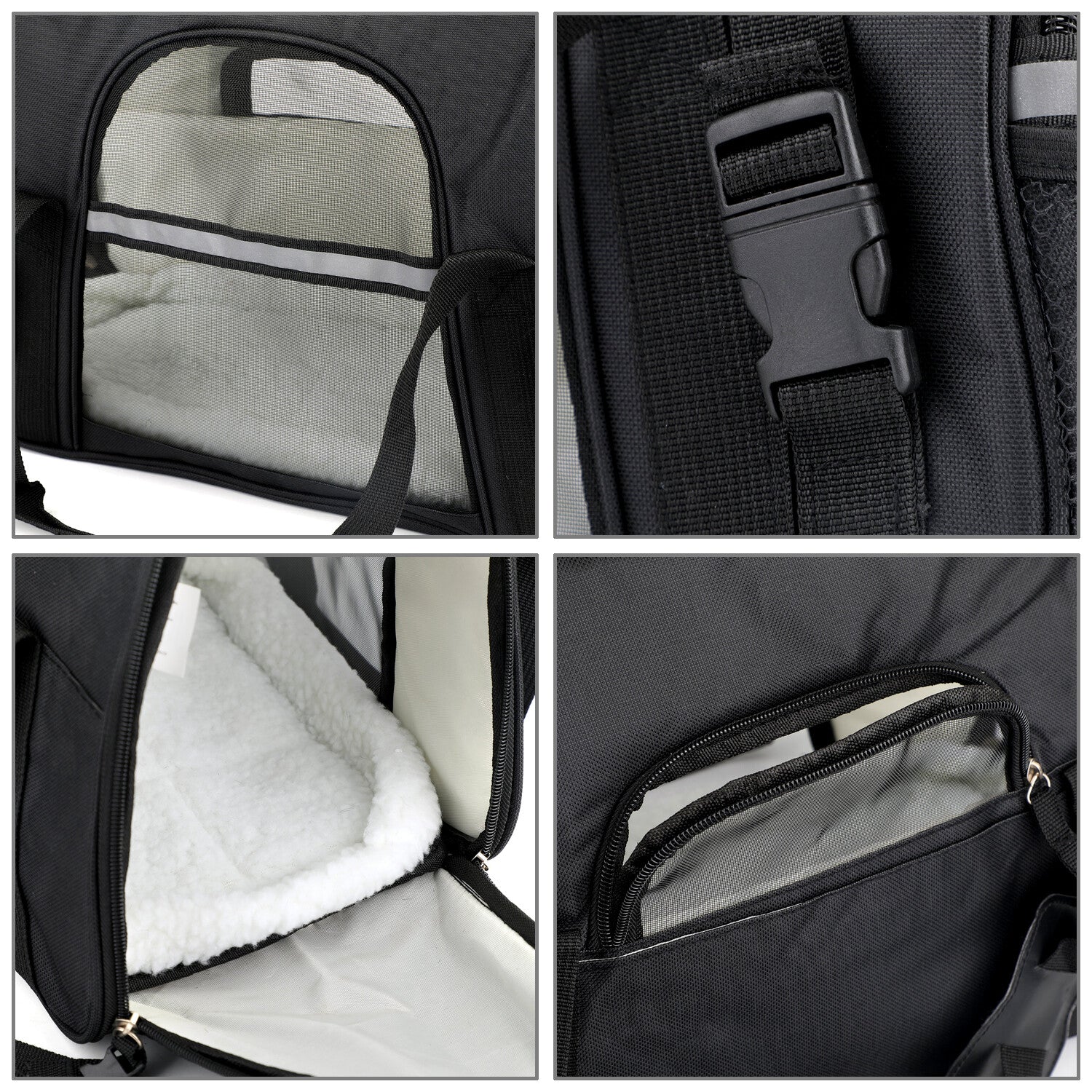 Pet Dog /Small Cat Carrier Soft Sided Comfort Bag Travel Case Airline Approved