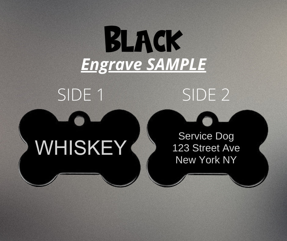 LASER ENGRAVED PERSONALIZED PET TAG ID DOG CAT NAME TAGS DOUBLE SIDE