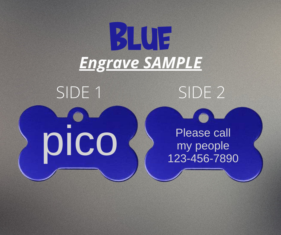 LASER ENGRAVED PERSONALIZED PET TAG ID DOG CAT NAME TAGS DOUBLE SIDE